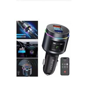 Bluetooth5.0 FM Transmitter QC3.0 LED Backlit Wireless Radio Adapter MP3 Player